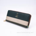 pu material green ladies wallet